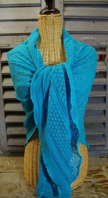 Dreiecktuch Vanessa Türkis, Invero, Baumwolle unifarben